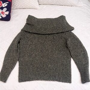 H&M Heather Gray Cowl Neck Sweater